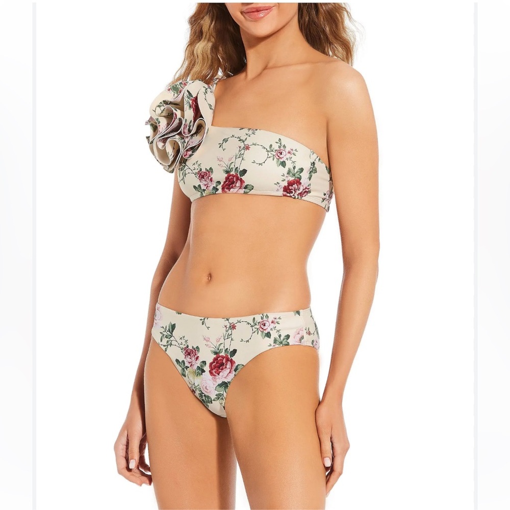 NWT Antonio Melani x The Style Bungalow Miraflores Floral Rosette Swim Top Sz L - Picture 5 of 9
